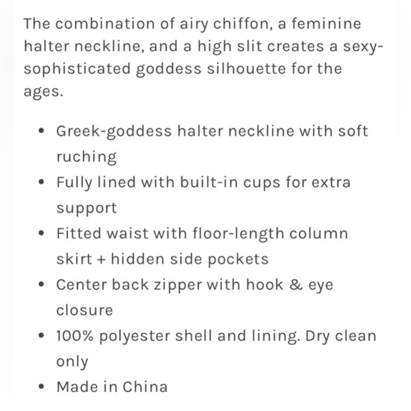 Birdy Grey Kiko Dress- Rose Quartz Greek Goddess - NWT Size Small - Picture 5 of 5